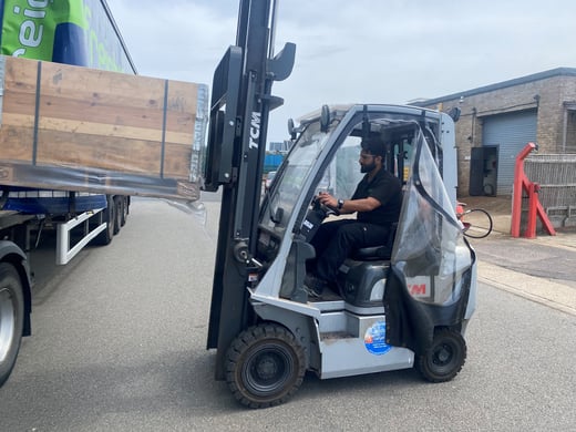 Testing Technician, Ahmed obtains forklift licence