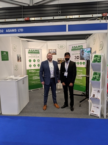 Thomas Whiskin (left) with Rahul Wadher (right) at the company stand during the show